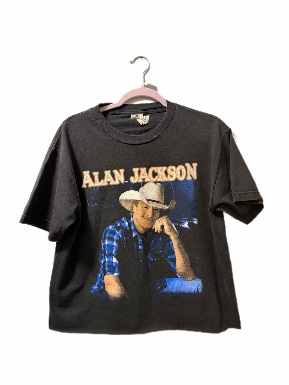 Alan JACKSON Black Graphic Tee cropped